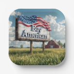 Buy American Billboard On Farmland Paper Plates