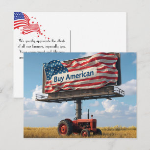 Buy American Billboard On Midwest Farmland Postcard