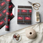 Buy American Red Neon Billboard Wrapping Paper