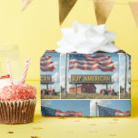 Buy American Sign With Barn and Tractor Wrapping Paper