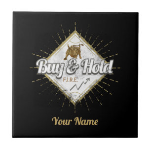Buy And Hold Trader Bull buy the dip Investor Ceramic Tile