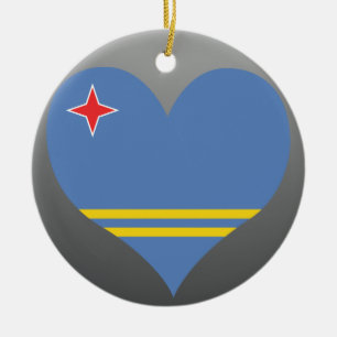 Buy Aruba Flag Ceramic Ornament