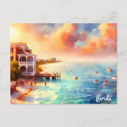 buy beach Travel Vintage keys florida postcards