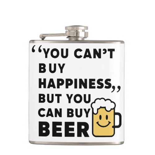 Buy Beer for Happiness Flask