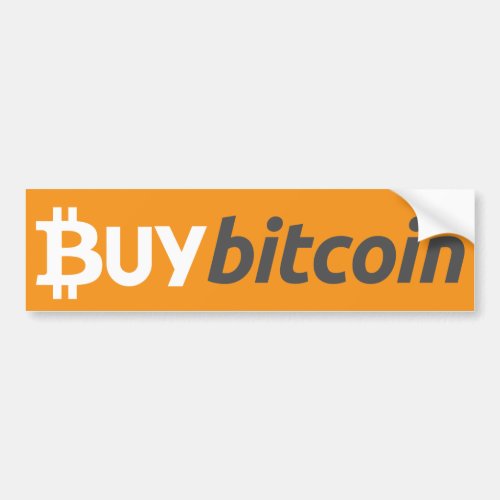 Buy Bitcoin Bumper Sticker Orange