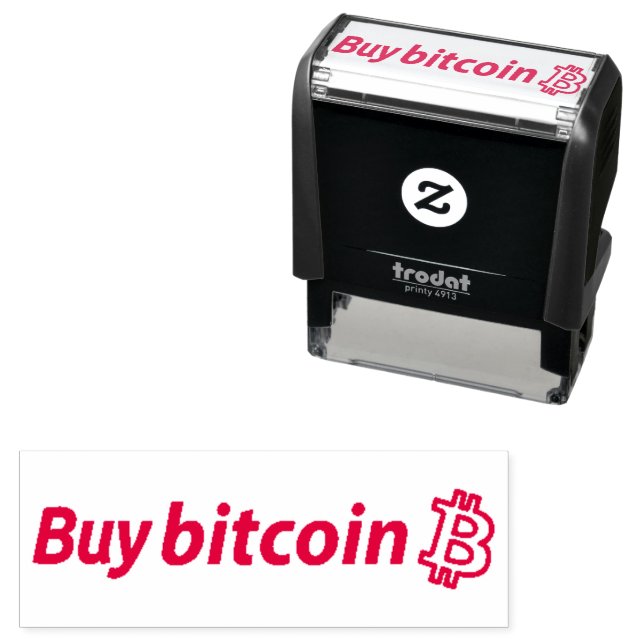 BUY BITCOIN Self Inking Rubber Money Stamp (In Situ)