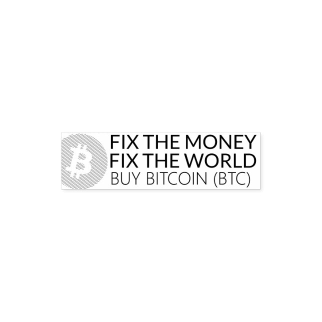BUY BITCOIN Self Inking Rubber Stamp (Design)