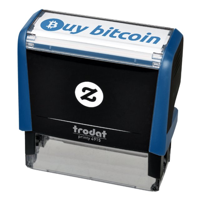 Buy bitcoin, self-inking stamp (Product)