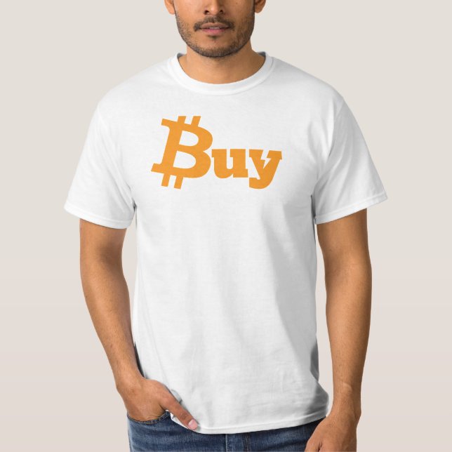 Buy Bitcoin T-shirt - Front ₿uy - Back $ell (Front)