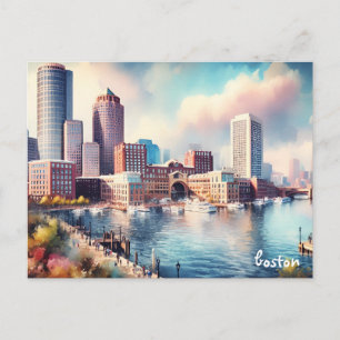 buy boats Travel Vintage boston postcards