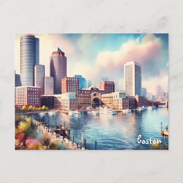 buy boats Travel Vintage boston postcards (Front)