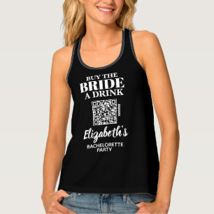 Buy Bride A Drink Bachelorette Party QR Code Tank Top