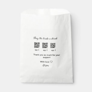 buy bride a drink scan QR code thank youInvitation Favor Bag