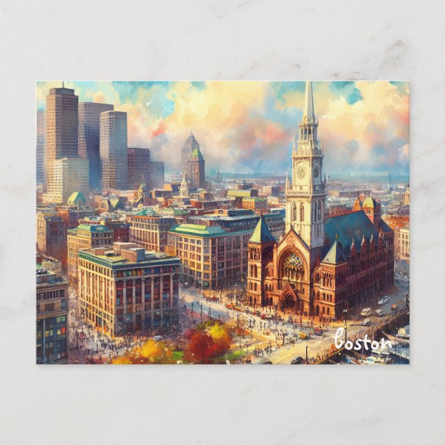 buy city Travel Vintage boston postcards (Front)