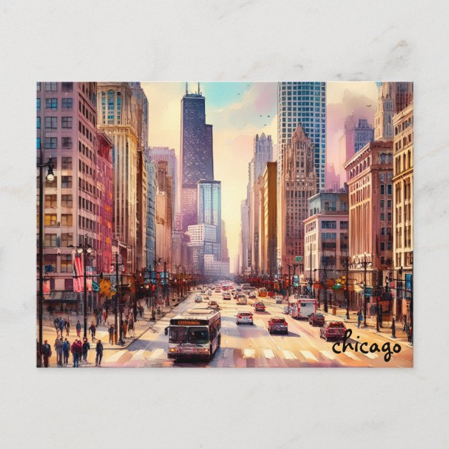 buy cool Travel Vintage chicago postcards (Front)