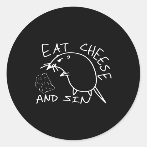 Buy Eat Cheese And Sin Rat Classic Round Sticker