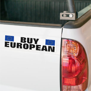 Buy European bumper stickers with EU flag