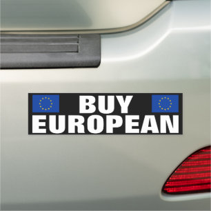 Buy European car bumper magnet with EU flag