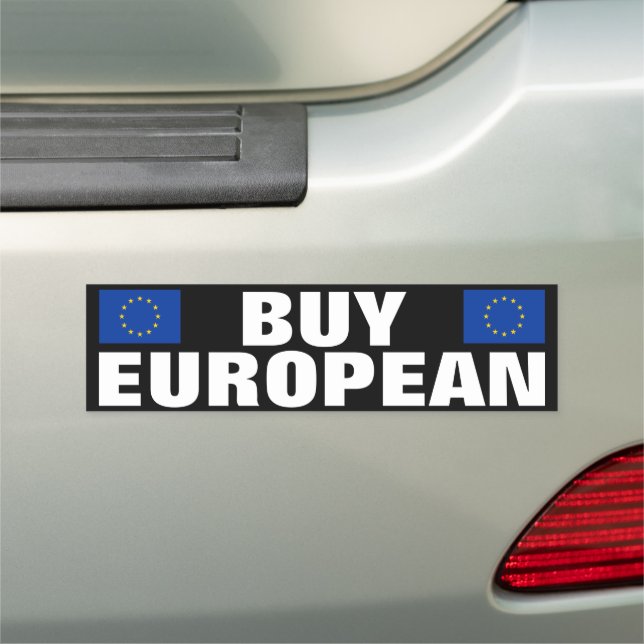 Buy European car bumper magnet with EU flag (In Situ)