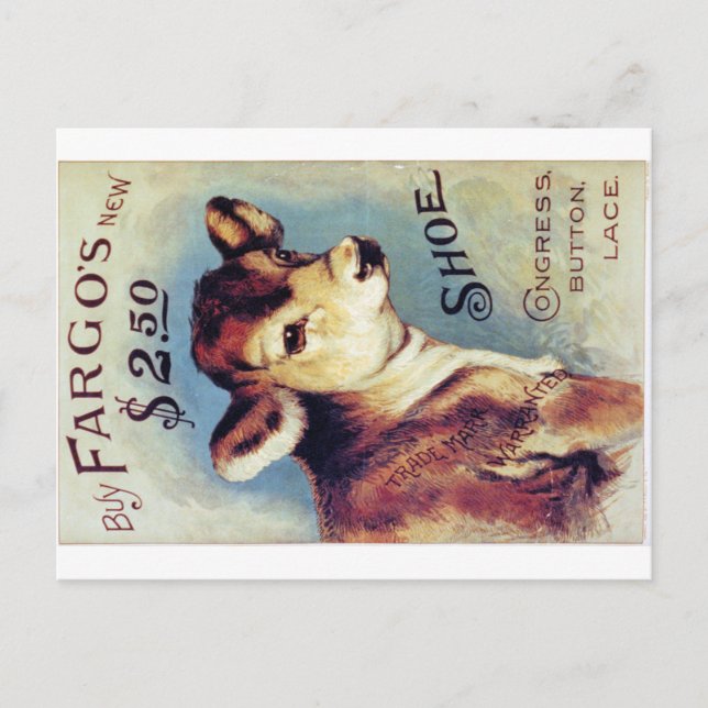 Buy Fargo's New $2.50 shoe Postcard (Front)