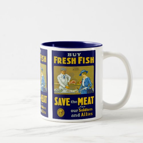 Buy Fresh Fish  Save the Meat Two_Tone Coffee Mug