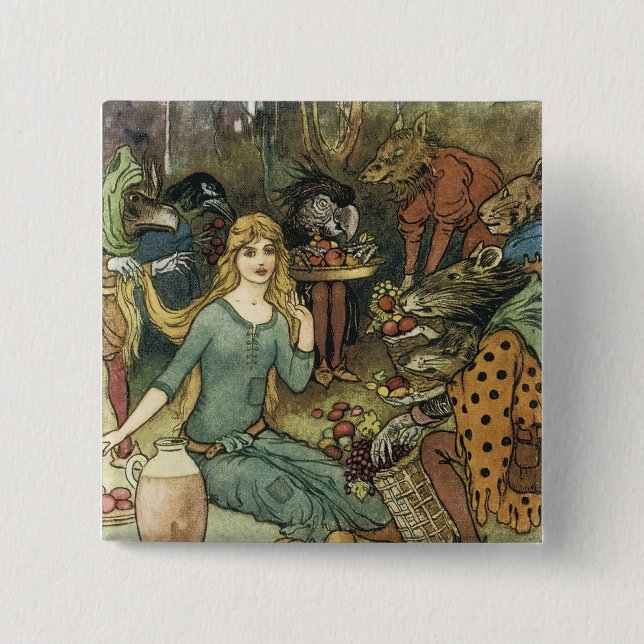 Buy From Us With a Golden Curl Button (Front)