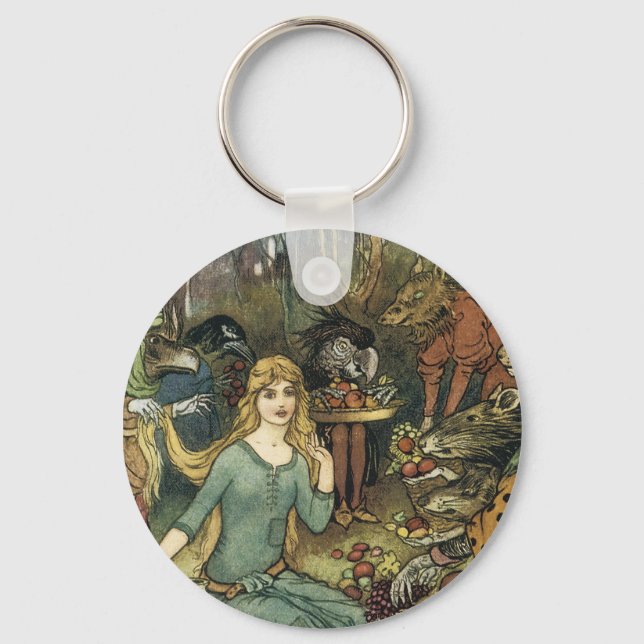 Buy From Us With a Golden Curl Keychain (Front)