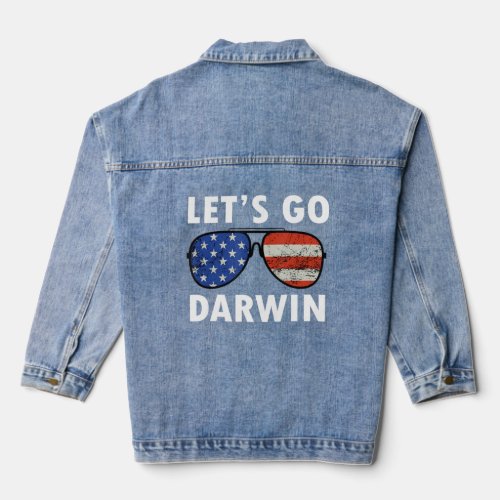 Buy Funny Sarcastic Lets Go Darwin Men And Women  Denim Jacket