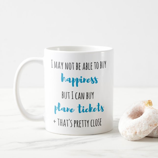 buy happiness plane tickets 325ml mug (With Donut)