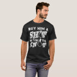 Buy Him a Shot, He's Tying the Knot T-Shirt<br><div class="desc">Funny Bachelor Party T Shirt - Buy Him a Shot,  He's Tying the Knot.</div>
