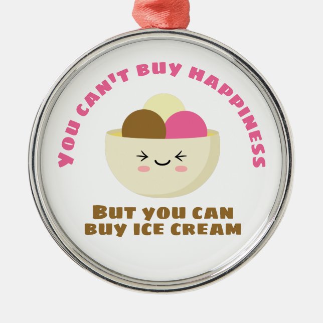 Buy Ice Cream Metal Ornament (Front)