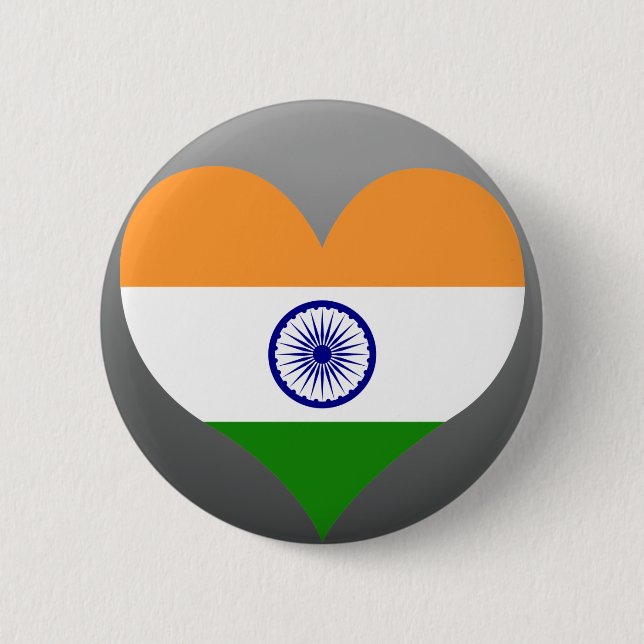 Buy India Flag Pinback Button (Front)