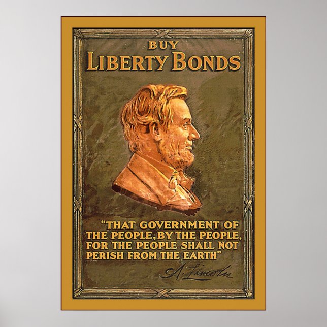 Buy Liberty Bonds ~ Vintage WW1 Poster (Front)