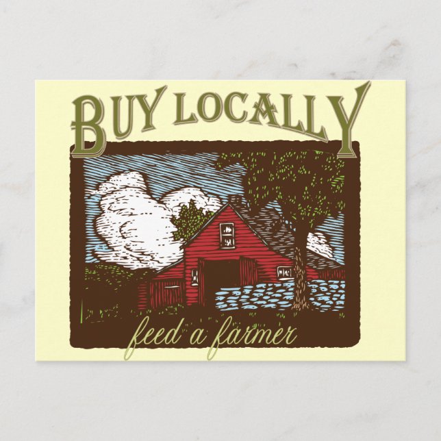 Buy Local, Feed a Farmer Postcard (Front)
