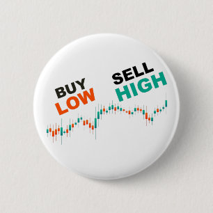 Buy Low Sell High Stock Market Business Button