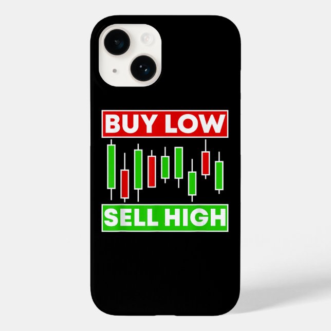 BUY LOW SELL HIGH TRADING CANDLE STICKS Case-Mate iPhone CASE (Back)