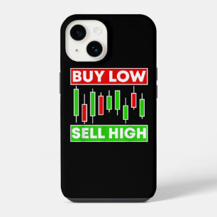 BUY LOW SELL HIGH TRADING CANDLE STICKS iPhone 14 CASE