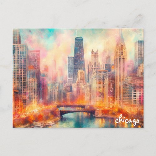buy luxury Travel Vintage chicago postcards