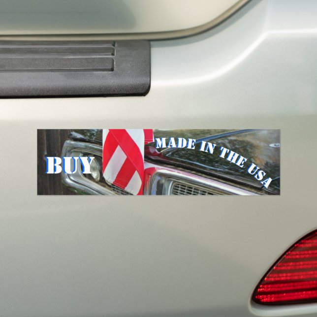 Buy Made in the USA Bumper Sticker (On Car)