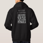 Buy Me A Coffee Qr Code On Back Funny Free Drink Hoodie at Zazzle