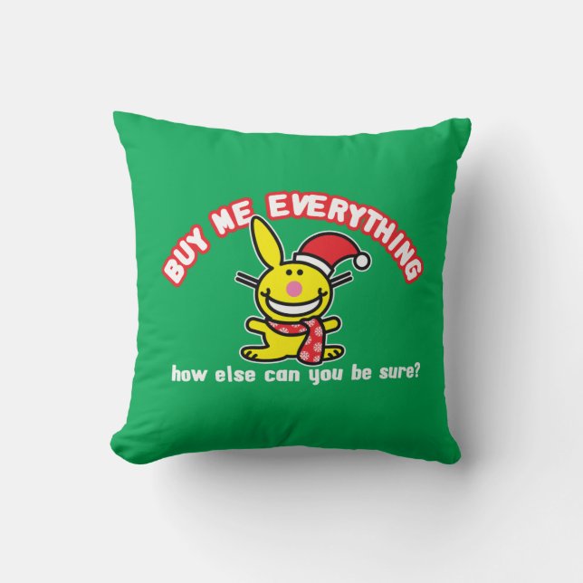 Buy Me Everything Throw Pillow (Front)