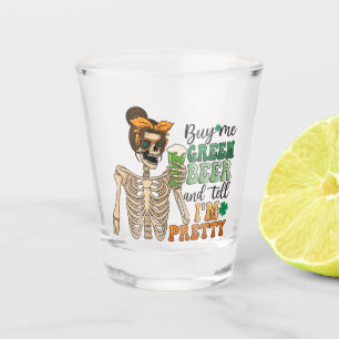 Buy Me Green Beer - Skeleton St. Patrick's Day Shot Glass