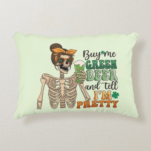 Buy Me Green Beer  St Patricks Day Accent Pillow