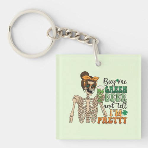 Buy Me Green Beer  St Patricks Day Keychain