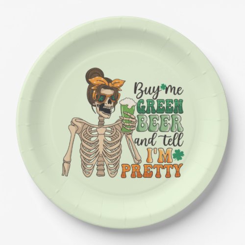 Buy Me Green Beer  St Patricks Day Paper Plates