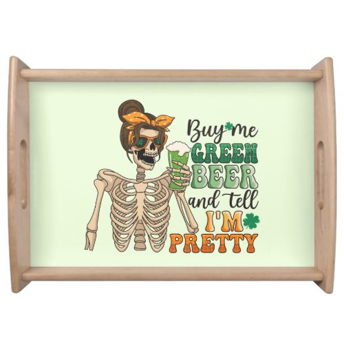 Buy Me Green Beer  St Patricks Day Serving Tray