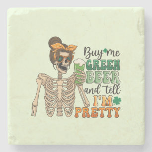 Buy Me Green Beer St. Patrick's Day Stone Coaster
