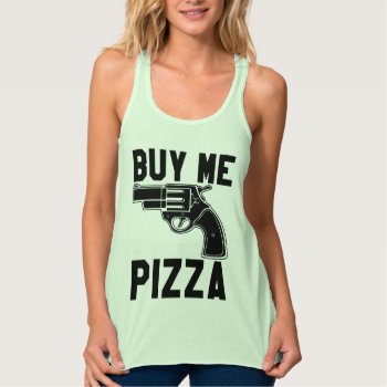 Buy Me Pizza Slim Fit Racerback Tank Top by OniTees at Zazzle