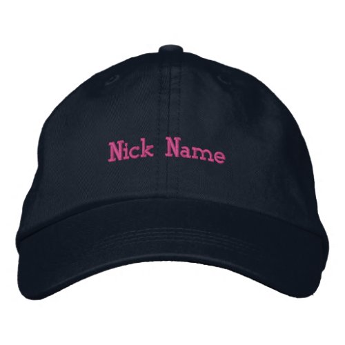 Buy Nick Name Hot Pink Color Text Printed Hat Cap