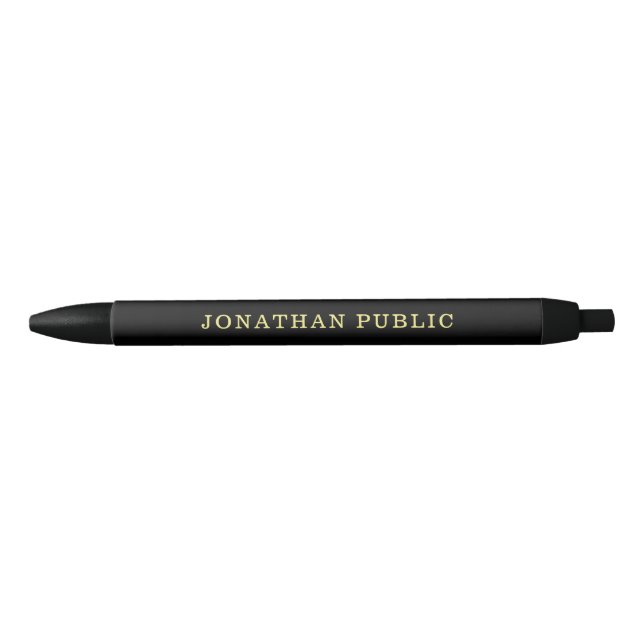 Buy Online Trendy Simple Design Black And Gold Pen (Front)
